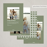 "Merry Script" - Holiday Cards in Sage by Nicole Walsh - Back of Card Options