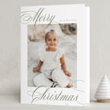 "Merry Script" - Holiday Cards in Sage by Nicole Walsh - Folded Card