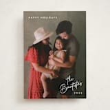 "Sans and Signature" - Holiday Cards in Snow by Hooray Creative - Front