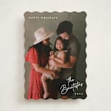 "Sans and Signature" - Holiday Cards in Snow by Hooray Creative - Front