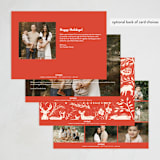 "Linocut Woodland" - Holiday Cards in Apple by Teju Reval - Back of Card Options