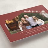 "New Stop" - Holiday Cards in Cinnamon by Heather Schertzer - Detail