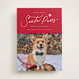 "Here Comes Santa Paws" - Holiday Cards in Candied Apple by Everett Paper Goods - Front