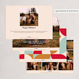 "Merry Vibe" - Holiday Cards in Berry by GeekInk Design - Back of Card Options