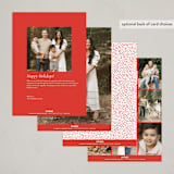 "Six" - Holiday Cards in Holly Berry by Up Up Creative - Back of Card Options