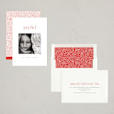 "Six" - Holiday Cards in Holly Berry by Up Up Creative - Assembled