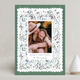 "Wonderland Floral" - Holiday Cards in Pine by Kelly Ventura - Front