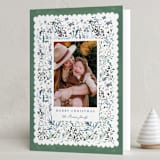 "Wonderland Floral" - Holiday Cards in Pine by Kelly Ventura - Folded Card