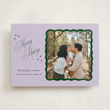 "Squiggle and Stars" - Holiday Cards in Sugar Plum by Lauren Jopling - Front