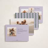 "Squiggle and Stars" - Holiday Cards in Sugar Plum by Lauren Jopling - Back of Card Options