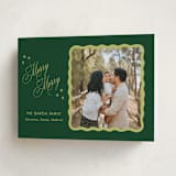 "Squiggle and Stars" - Holiday Cards in Forest by Lauren Jopling - Folded Card