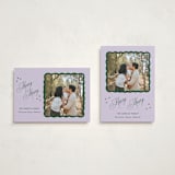 "Squiggle and Stars" - Holiday Cards in Sugar Plum by Lauren Jopling - Photo Orientation Options