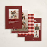 "Bold Stack" - Holiday Cards in Candy Cane by Lisa McLean - Back of Card Options