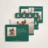 "jagged edge" - Holiday Cards in Wreath by Cass Loh - Back of Card Options