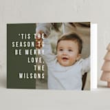 "Bold & Merry" - Holiday Cards in Pine by Jula Paper Co. - Folded Card