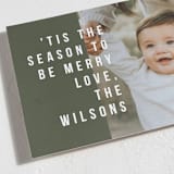 "Bold & Merry" - Holiday Cards in Pine by Jula Paper Co. - Detail