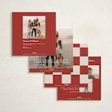 "Checkmate" - Holiday Cards in Cranberry Tart by Morgan Kendall - Back of Card Options