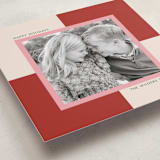 "Checkmate" - Holiday Cards in Cranberry Tart by Morgan Kendall - Detail