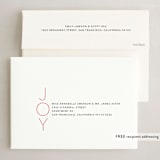 "Joyful Duet" - Holiday Cards in Cranberry by Lisa Cersovsky - FREE Recipient Addressing