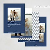 "Family Collage" - Holiday Cards in Navy by Roxy Cervantes - Back of Card