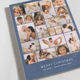 "Family Collage" - Holiday Cards in Navy by Roxy Cervantes - Detail