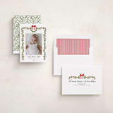 "Bows & Ribbon" - Holiday Cards in Candy Cane by Susan Moyal - Assembled