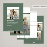 "Simple Stripe" - Holiday Cards in Snow by Jennifer Postorino - Back of Card Options