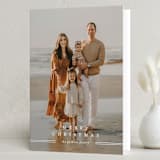 "Simple Stripe" - Holiday Cards in Snow by Jennifer Postorino - Folded Card