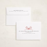 "Cute bow" - Holiday Cards in Candy Cane by Yuliya Evseeva - FREE Recipient Addressing