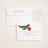 "Merrily" - Holiday Cards in Cranberry by Janean Hinger - FREE Recipient Addressing
