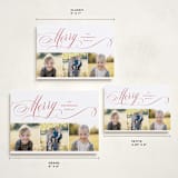 "Merrily" - Holiday Cards in Cranberry by Janean Hinger - Formats Available