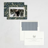 "Mistletoe + Holly" - Holiday Cards in Juniper by Wildfield Paper Co - Assembled
