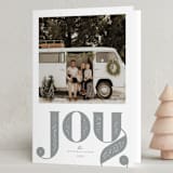 "Bolder Joy" - Holiday Cards in Silver Bells by That Girl Press - Folded Card