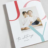 "Outlined Joy" - Holiday Cards in Jolly by Makewells - Detail