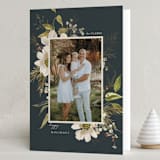 "WINTER LIGHT" - Holiday Cards in Midnight by Kelly Ventura - Folded Card