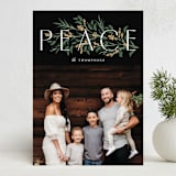 "Peace Sprigs" - Holiday Cards in Onyx by Robert and Stella - Front