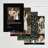 "Peace Sprigs" - Holiday Cards in Onyx by Robert and Stella - Back of Card Options