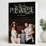 "Peace Sprigs" - Holiday Cards in Onyx by Robert and Stella - Folded Card