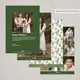 "Cheerful Wreath" - Holiday Cards in Sage by leslie hamer - Back of Card Options