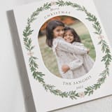 "Cheerful Wreath" - Holiday Cards in Sage by leslie hamer - Detail