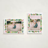 "Tropical Pines Frame" - Holiday Cards in Strawberry Punch by Shiny Penny Studio - Photo Orientation Options