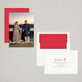 "Our First Married Christmas" - Holiday Cards in Berry by Kerry Doyle - Assembled
