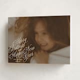 "Scripted Note" - Holiday Cards in Champagne by Baumbirdy - Folded Card