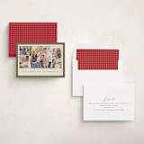 "Checked Edge" - Holiday Cards in Pine by Amy Kross - Assembled