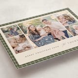 "Checked Edge" - Holiday Cards in Pine by Amy Kross - Detail