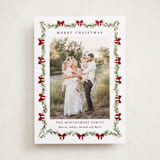 "Garland" - Holiday Cards in Berry by Sarah Knight - Front