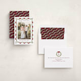 "Garland" - Holiday Cards in Berry by Sarah Knight - Assembled
