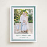 "Preppy Ribbon" - Holiday Cards in Spearmint by Carolyn MacLaren - Front