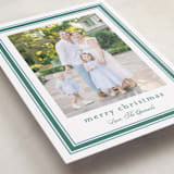 "Preppy Ribbon" - Holiday Cards in Spearmint by Carolyn MacLaren - Detail