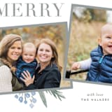 "Holidays Upon Us" - Holiday Cards in Cool Grey by Oscar and Emma - Karly Depew - Detail